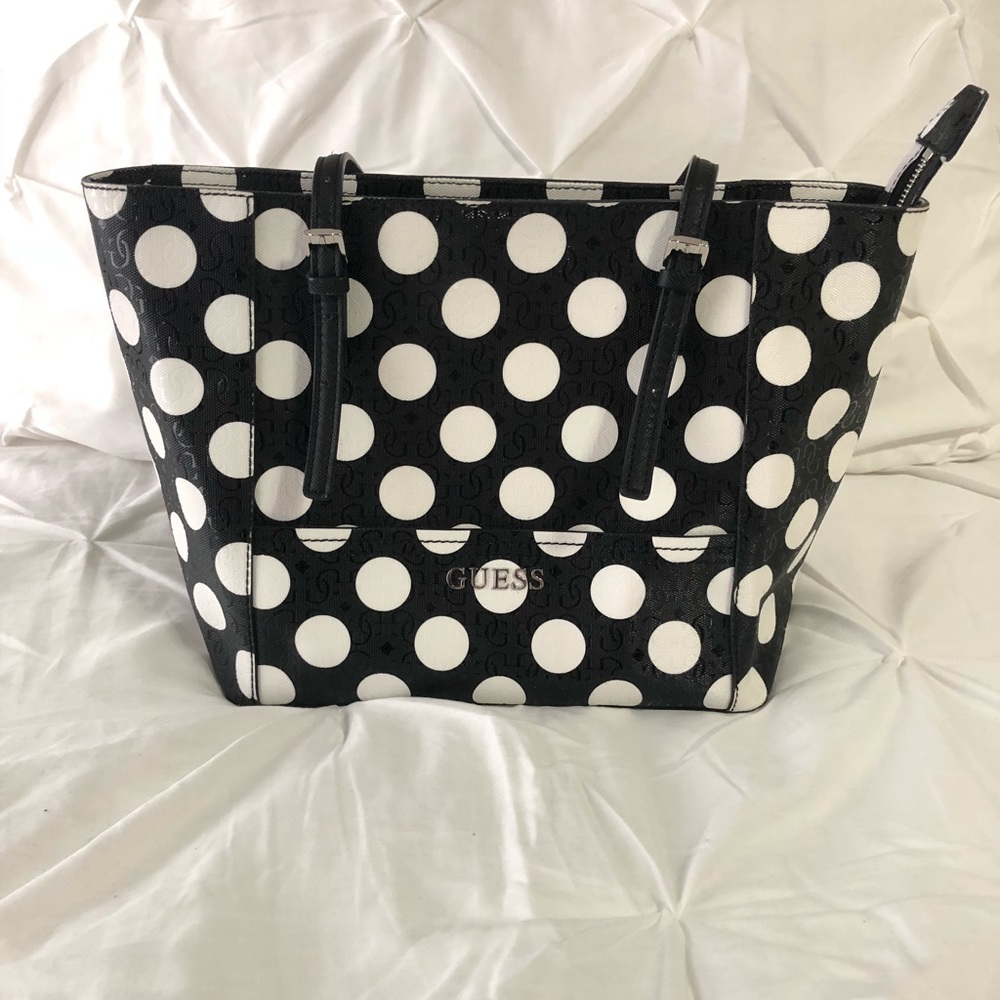 Guess polka dot handbag